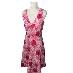 Floral Pink Sleeveless Dress